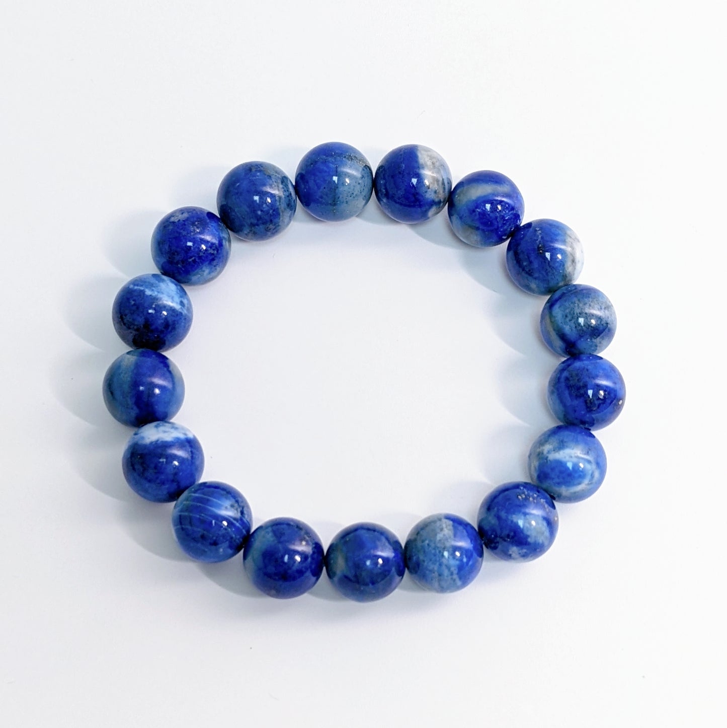 [MBLL02] Lapis Lazuli Beaded Bracelet 玉化老礦青金石 11mm