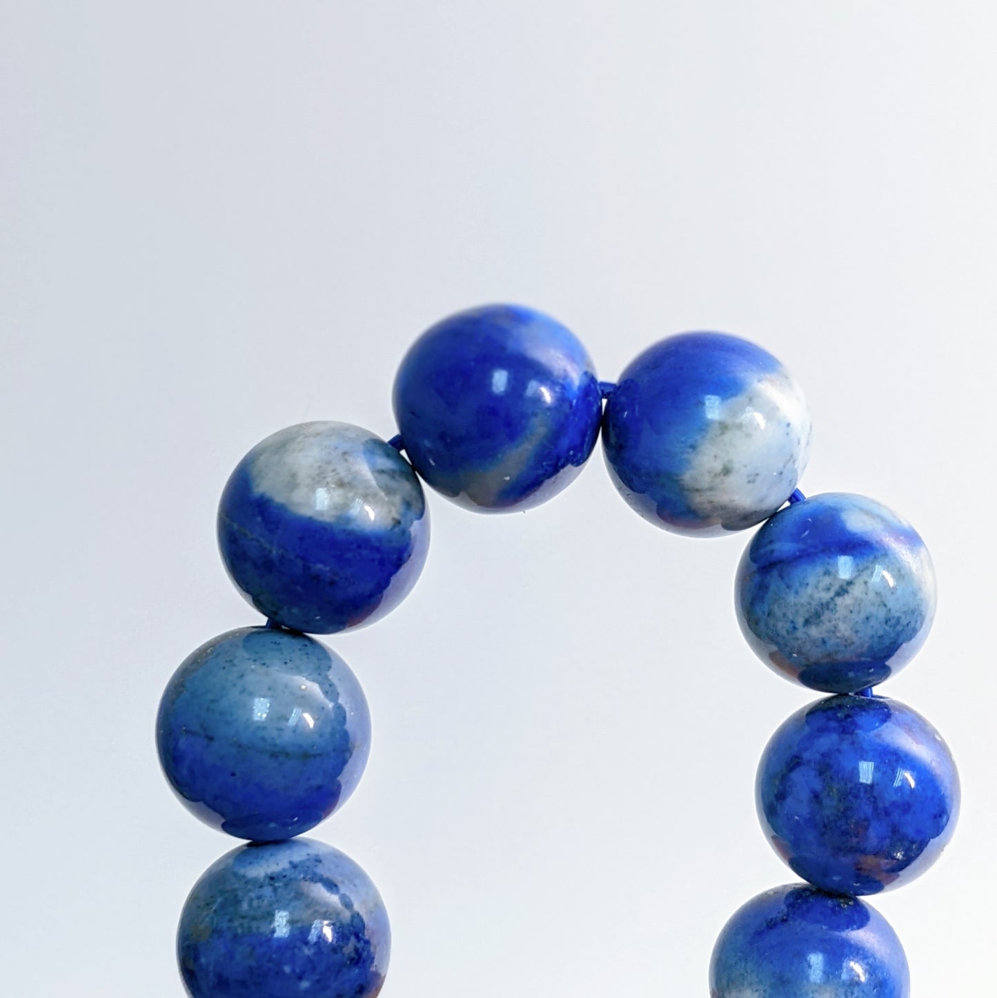 [MBLL02] Lapis Lazuli Beaded Bracelet 玉化老礦青金石 11mm