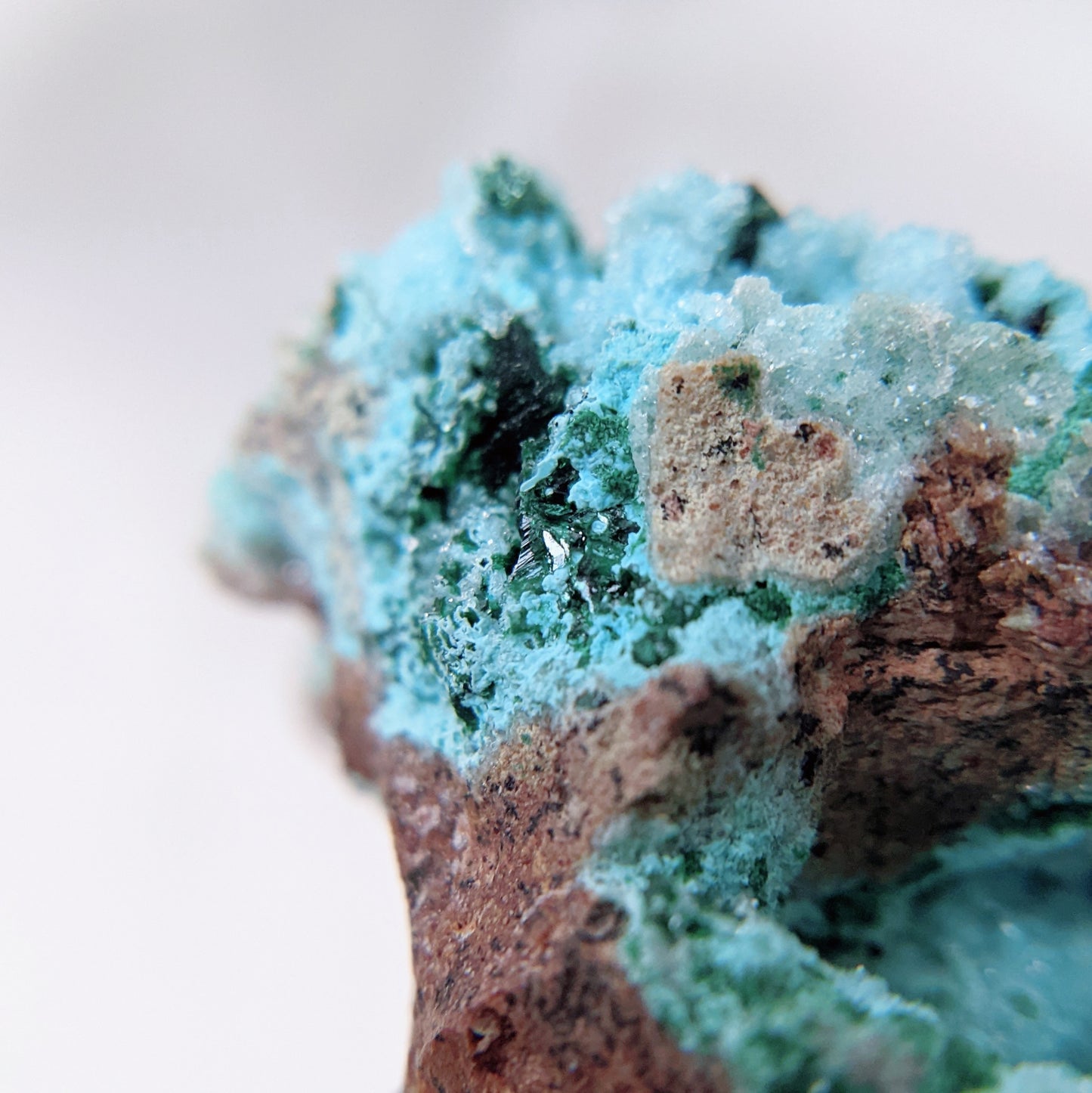 [CY02] Chrysocolla Malachite Dioptase and Quartz, Congo 剛果硅孔雀石翠銅石英共生