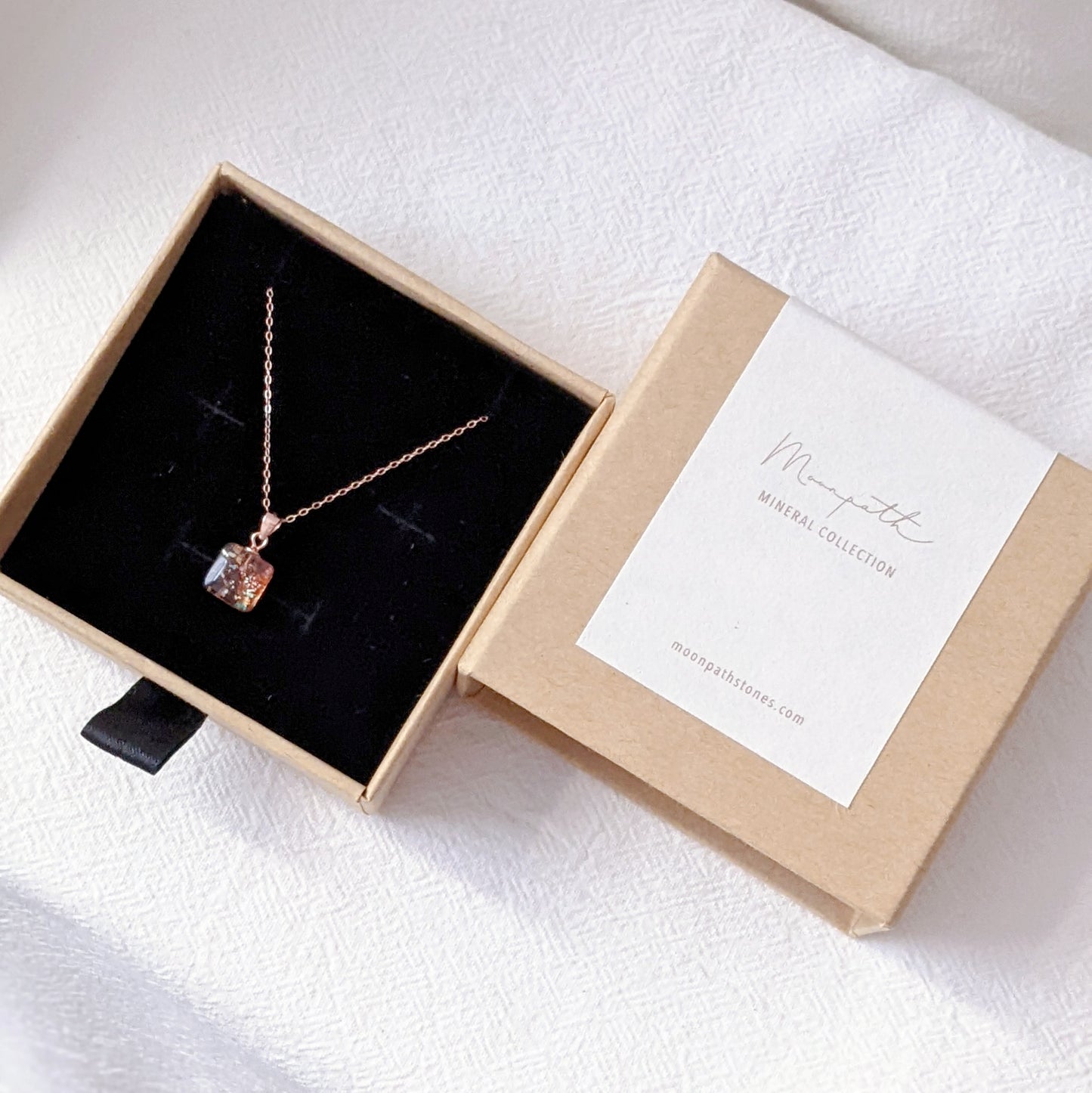 [MNSU01] Sunstone Pendant Rose Gold s925 Necklace 太陽石吊咀s925銀玫瑰金頸鍊