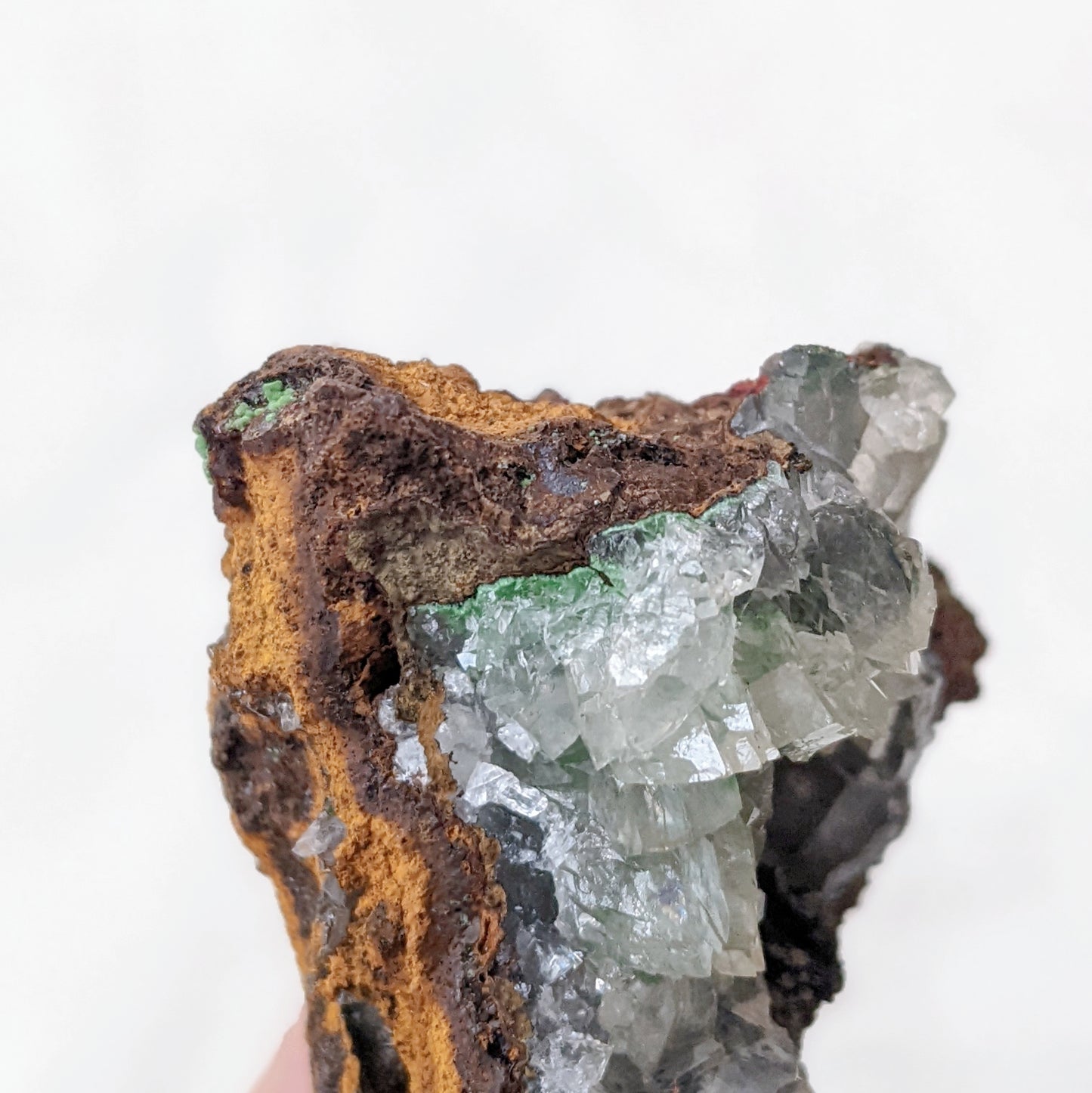 [CN07] Conichalcite in Calcite (uv reactive) 墨西哥方解石砷銅鈣石