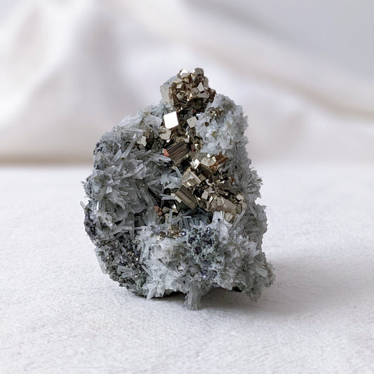 [PY20] Pyrite with Needle Quartz, Bulgaria