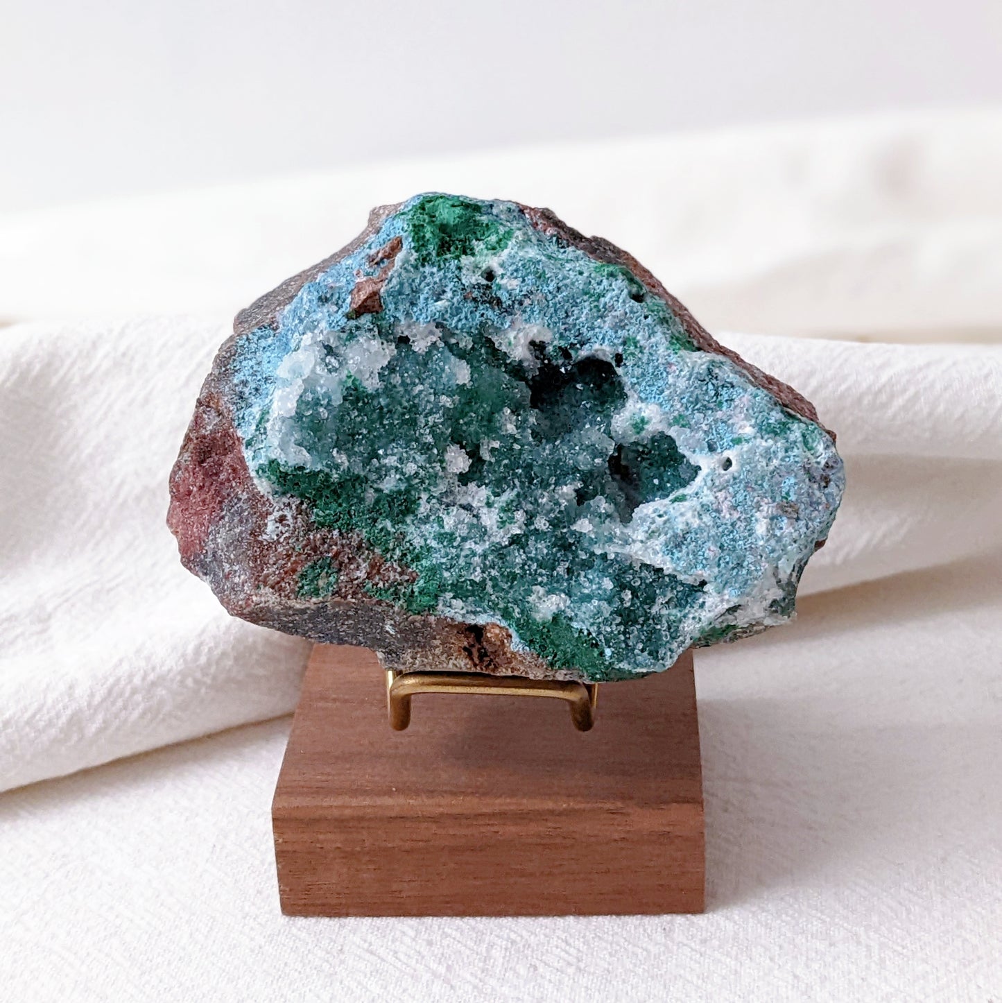 [CY04] Druzy Chrysocolla Malachite, Congo 孔雀礦硅孔雀礦水晶共生