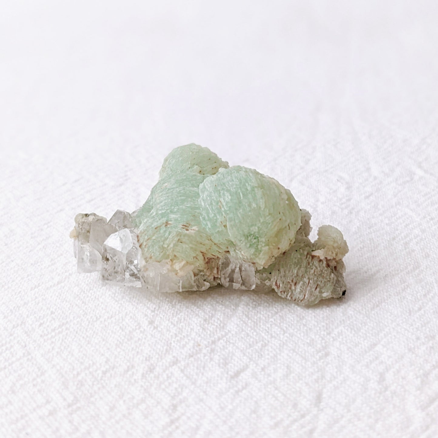 [PR01] Prehnite with Clear Quartz & Epidote 葡萄石白水晶綠簾石