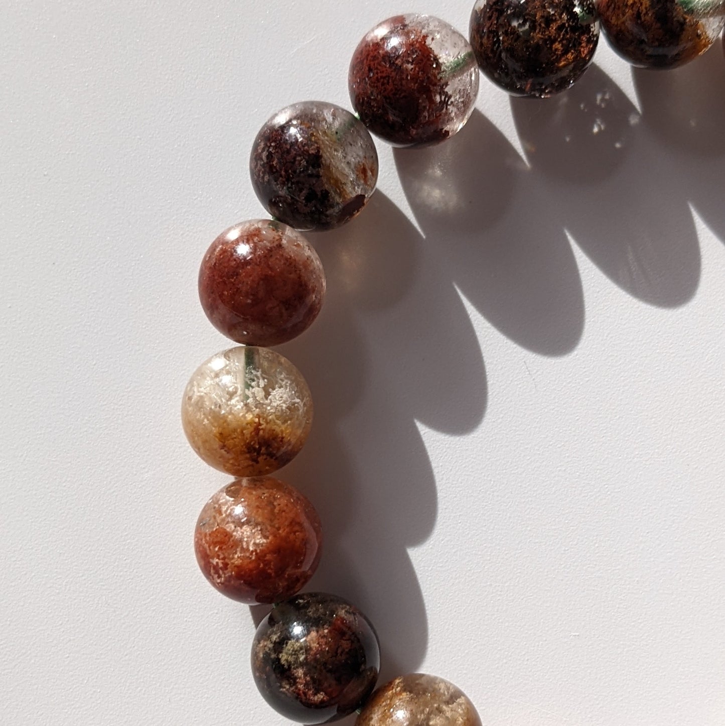 [MBLD05] Garden Lodolite Beaded Bracelet 清晶四季幽靈手串 10mm